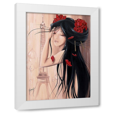 Lilou Paris et romance II White Modern Wood Framed Art Print by Rhumeur, Aurelie