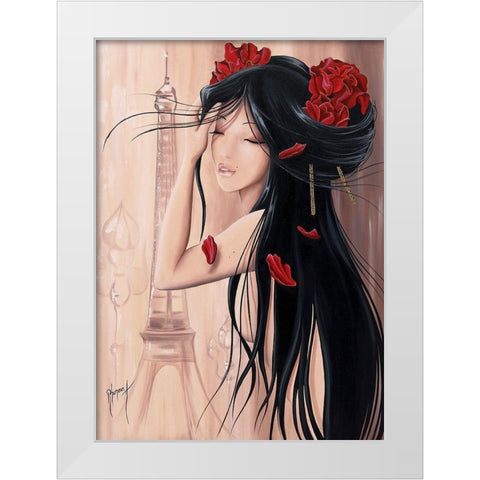Lilou Paris et romance II White Modern Wood Framed Art Print by Rhumeur, Aurelie