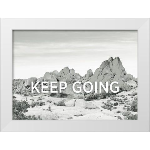 Keep Going White Modern Wood Framed Art Print by Braun Studio