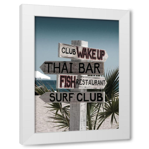 Plage 3 White Modern Wood Framed Art Print by Braun Studio