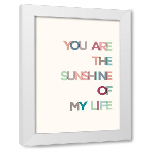 Sunshine White Modern Wood Framed Art Print by Braun Studio