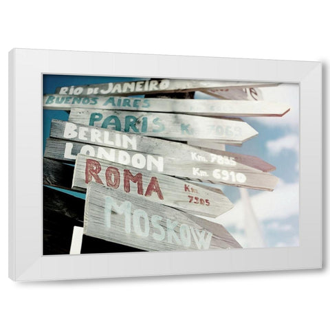 Allons Y White Modern Wood Framed Art Print by Braun Studio
