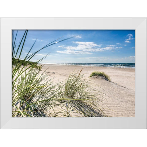 Plage 13 White Modern Wood Framed Art Print by Braun Studio