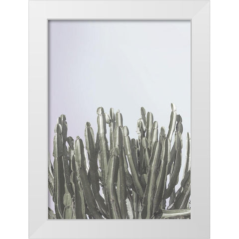 Cactus Cierges White Modern Wood Framed Art Print by Braun Studio