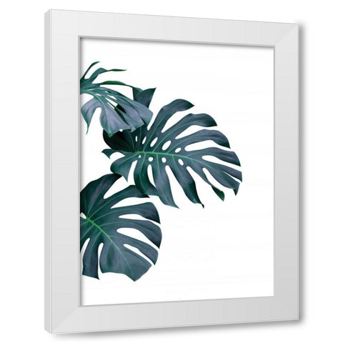 Monstera White Modern Wood Framed Art Print by Braun Studio