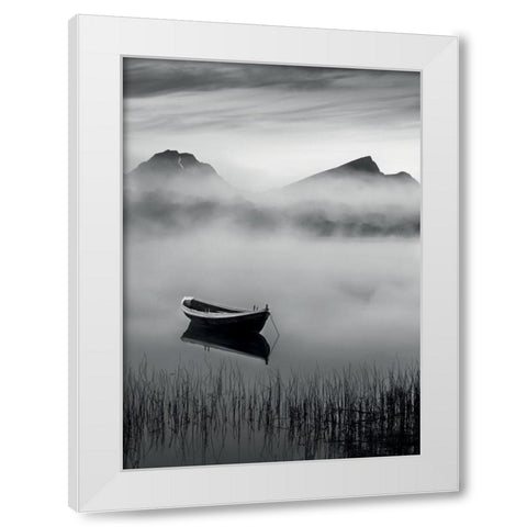 The Small Boat White Modern Wood Framed Art Print by Braun Studio
