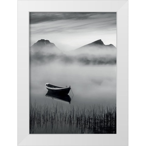 The Small Boat White Modern Wood Framed Art Print by Braun Studio
