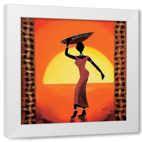 Cooking Girl II White Modern Wood Framed Art Print by Dahlke, Izabella