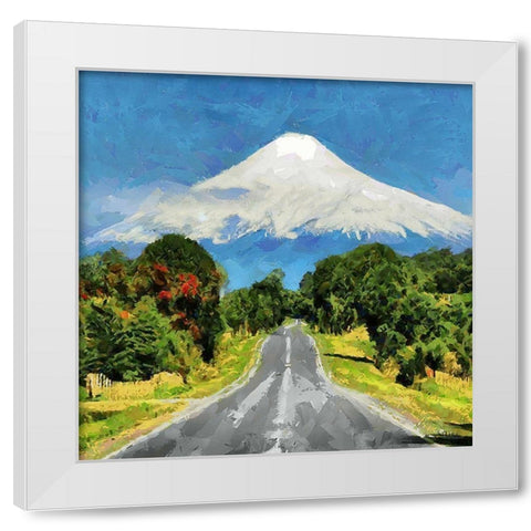 Mountain Fuji White Modern Wood Framed Art Print by Medeiros, Celito