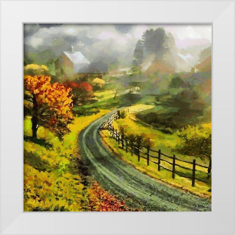 The Way Home White Modern Wood Framed Art Print by Medeiros, Celito
