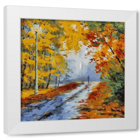 Romantic Path I White Modern Wood Framed Art Print by Medeiros, Celito