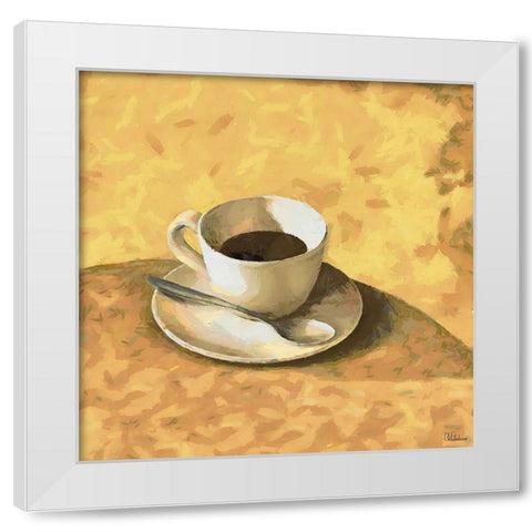 Small Espresso White Modern Wood Framed Art Print by Medeiros, Celito
