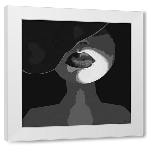 Face BW3 White Modern Wood Framed Art Print by Medeiros, Celito