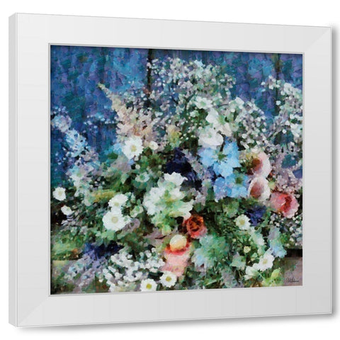 Summer Bouquet II White Modern Wood Framed Art Print by Medeiros, Celito