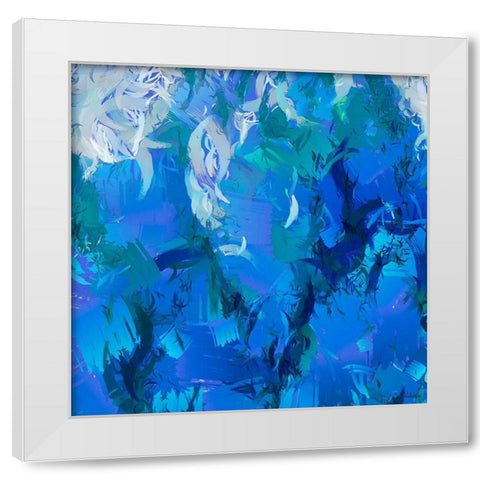 Abstract III White Modern Wood Framed Art Print by Medeiros, Celito