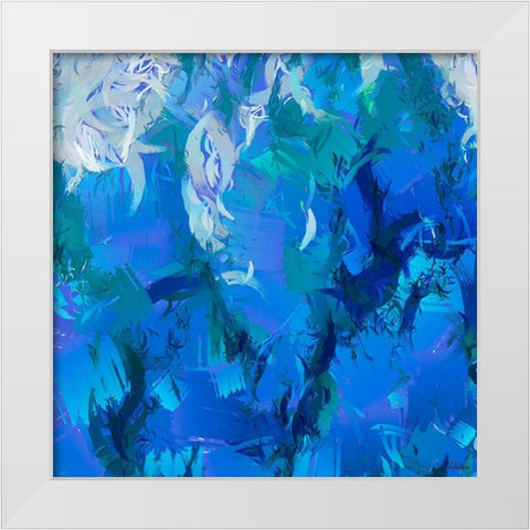 Abstract III White Modern Wood Framed Art Print by Medeiros, Celito