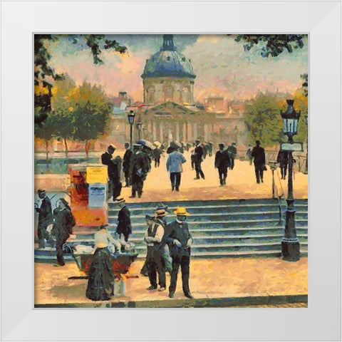 France long time ago I White Modern Wood Framed Art Print by Medeiros, Celito
