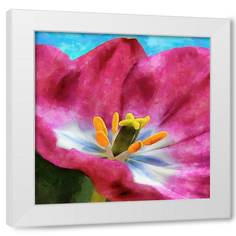 Spring Floral Variations I White Modern Wood Framed Art Print by Medeiros, Celito