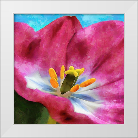 Spring Floral Variations I White Modern Wood Framed Art Print by Medeiros, Celito