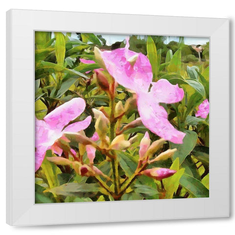 Spring Floral Variations IV White Modern Wood Framed Art Print by Medeiros, Celito