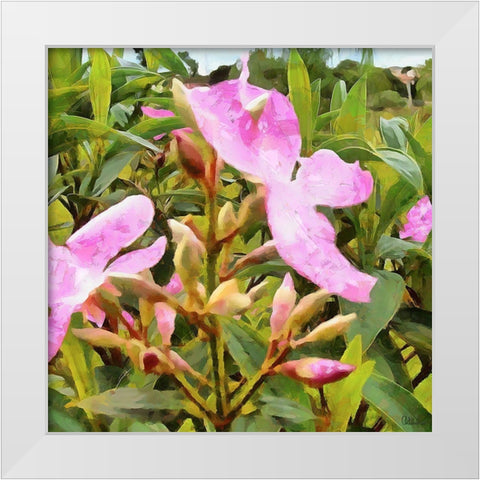 Spring Floral Variations IV White Modern Wood Framed Art Print by Medeiros, Celito