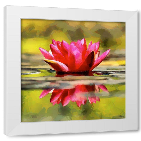 Spring Floral Variations VII White Modern Wood Framed Art Print by Medeiros, Celito