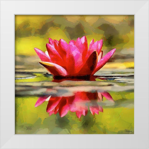 Spring Floral Variations VII White Modern Wood Framed Art Print by Medeiros, Celito