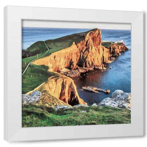 Red Cliffs White Modern Wood Framed Art Print by Medeiros, Celito