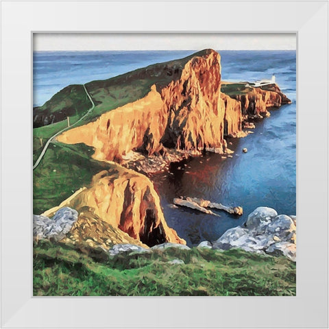 Red Cliffs White Modern Wood Framed Art Print by Medeiros, Celito