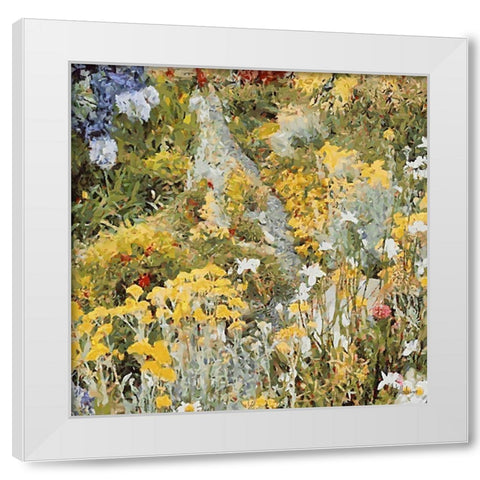 Landscapes in Monet Style III White Modern Wood Framed Art Print by Medeiros, Celito
