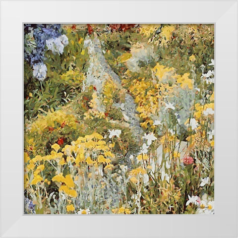 Landscapes in Monet Style III White Modern Wood Framed Art Print by Medeiros, Celito