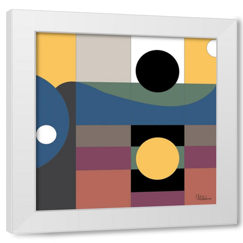 A Game with Abstract Shapes II White Modern Wood Framed Art Print by Medeiros, Celito