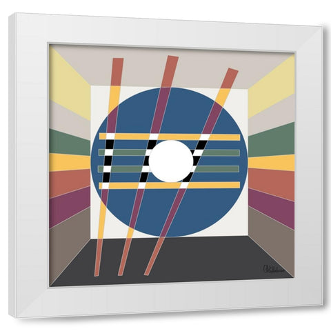 A Game with Abstract Shapes III White Modern Wood Framed Art Print by Medeiros, Celito