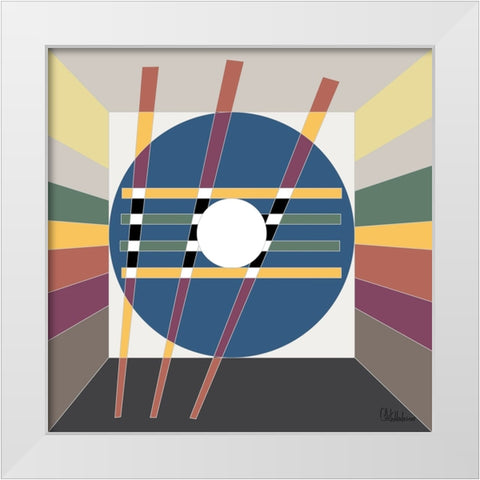 A Game with Abstract Shapes III White Modern Wood Framed Art Print by Medeiros, Celito