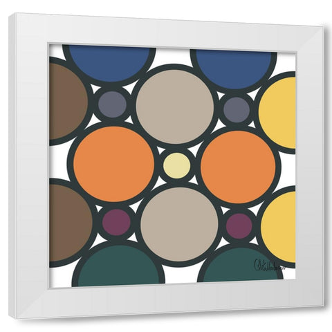 A Game with Abstract Shapes VIII White Modern Wood Framed Art Print by Medeiros, Celito