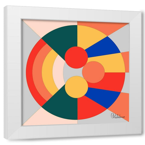 A Game with Abstract Shapes X White Modern Wood Framed Art Print by Medeiros, Celito