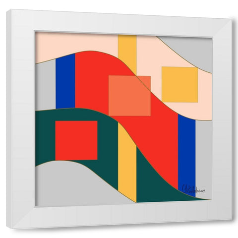 A Game with Abstract Shapes XI White Modern Wood Framed Art Print by Medeiros, Celito