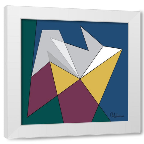 A Game with Abstract Shapes XII White Modern Wood Framed Art Print by Medeiros, Celito