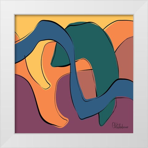 A Game with Abstract Shapes XIII White Modern Wood Framed Art Print by Medeiros, Celito