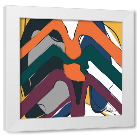 A Game with Abstract Shapes XV White Modern Wood Framed Art Print by Medeiros, Celito