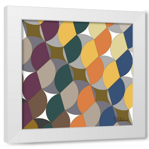 A Game with Abstract Shapes XVI White Modern Wood Framed Art Print by Medeiros, Celito