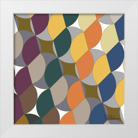 A Game with Abstract Shapes XVI White Modern Wood Framed Art Print by Medeiros, Celito