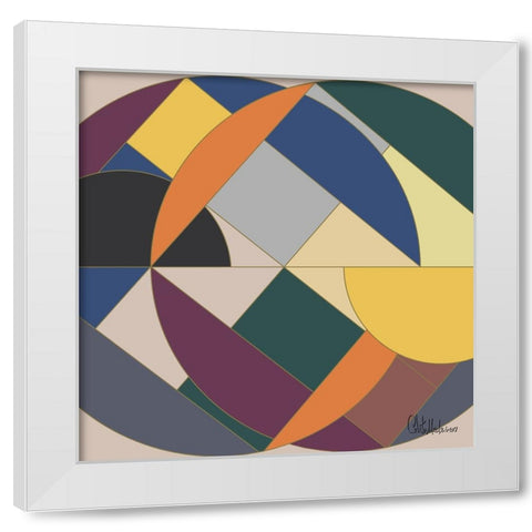 A Game with Abstract Shapes XVII White Modern Wood Framed Art Print by Medeiros, Celito