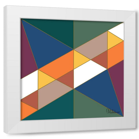 A Game with Abstract Shapes XVIII White Modern Wood Framed Art Print by Medeiros, Celito