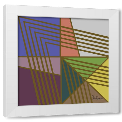 A Game with Abstract Shapes XX White Modern Wood Framed Art Print by Medeiros, Celito