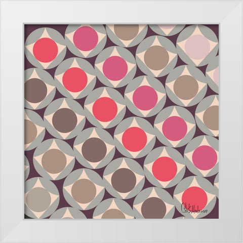 A Game with Abstract Shapes XXIII White Modern Wood Framed Art Print by Medeiros, Celito