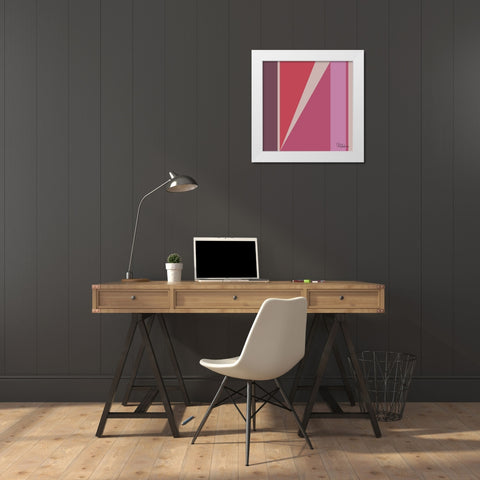 A Game with Abstract Shapes XXVI White Modern Wood Framed Art Print by Medeiros, Celito