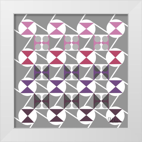 A Game with Abstract Shapes XXIX White Modern Wood Framed Art Print by Medeiros, Celito