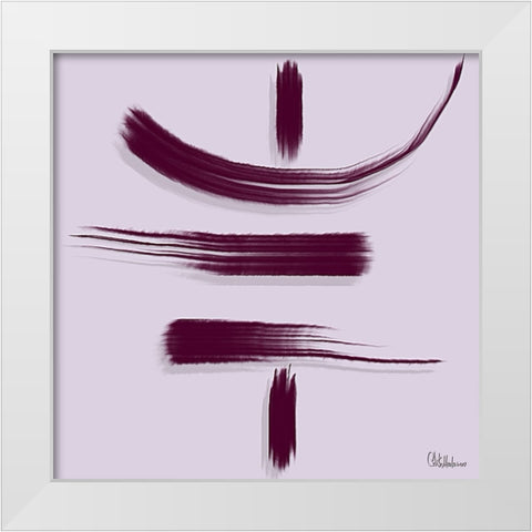 Chinese Characters I White Modern Wood Framed Art Print by Medeiros, Celito