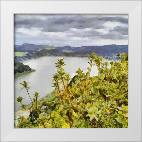 View of the Coast I White Modern Wood Framed Art Print by Medeiros, Celito